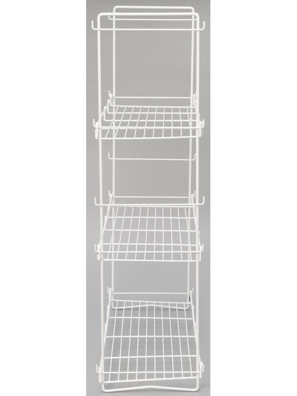 Стеллаж для рассады и цветов, 64.5×22×74 см, белый