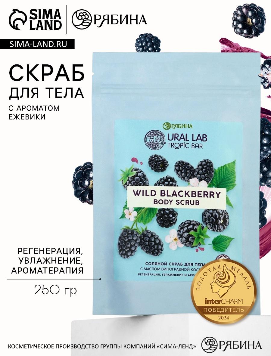 Скраб для тела соляной «Ежевика» с маслом виноградной косточки, 250 г, TROPIC BAR