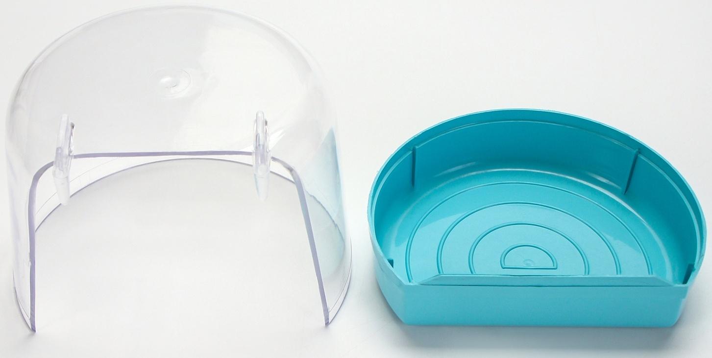 Купалка для птиц, внешняя 12 х 9 х 11 см, бирюзовая