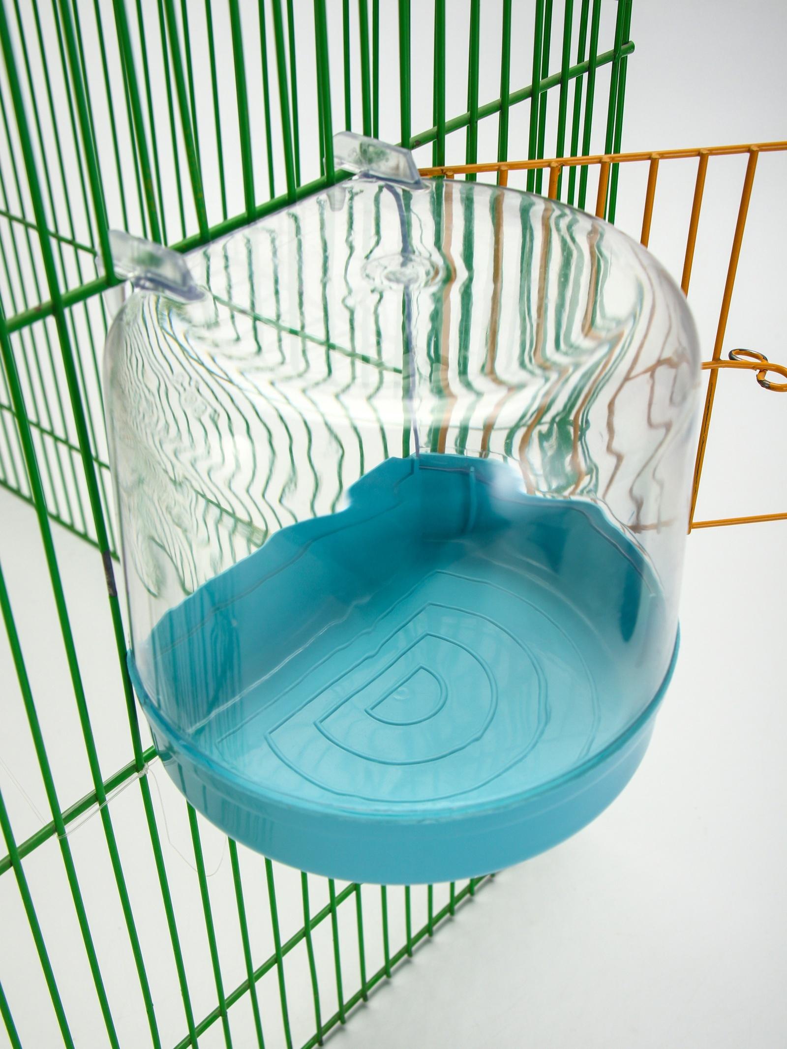 Купалка для птиц, внешняя 12 х 9 х 11 см, бирюзовая