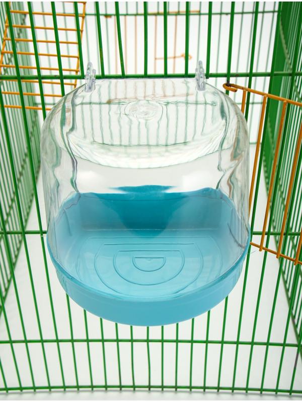Купалка для птиц, внешняя 12 х 9 х 11 см, бирюзовая
