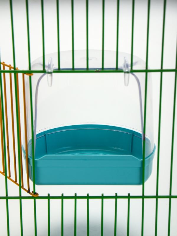 Купалка для птиц, внешняя 12 х 9 х 11 см, бирюзовая