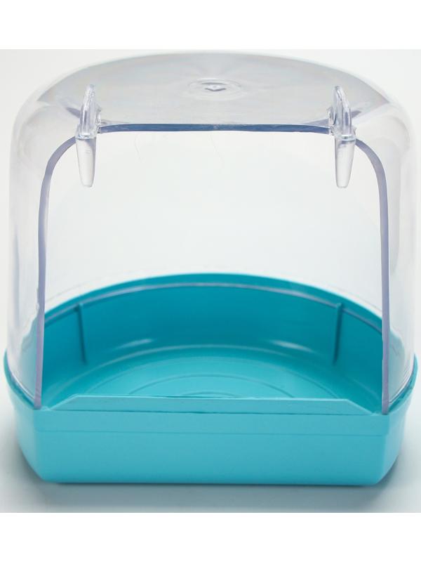 Купалка для птиц, внешняя 12 х 9 х 11 см, бирюзовая