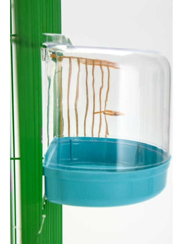 Купалка для птиц, внешняя 12 х 9 х 11 см, бирюзовая