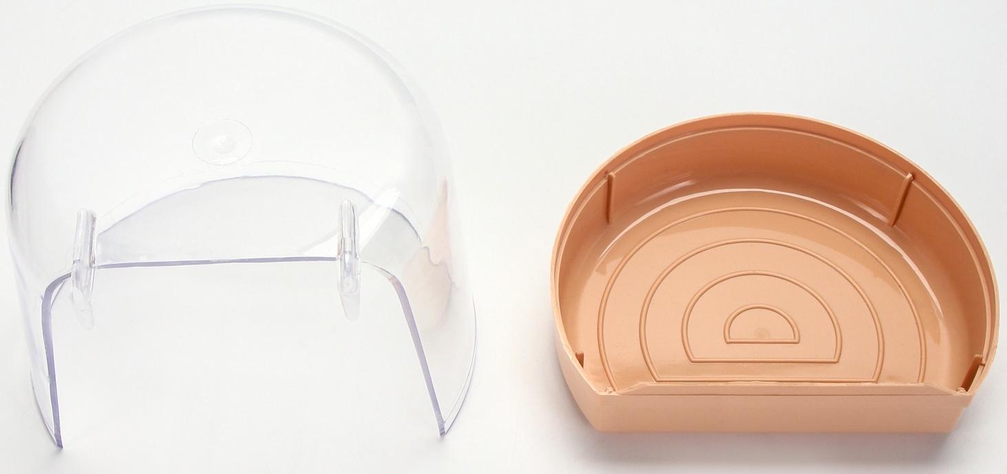 Купалка для птиц, внешняя 12 х 9 х 11 см, бежевая