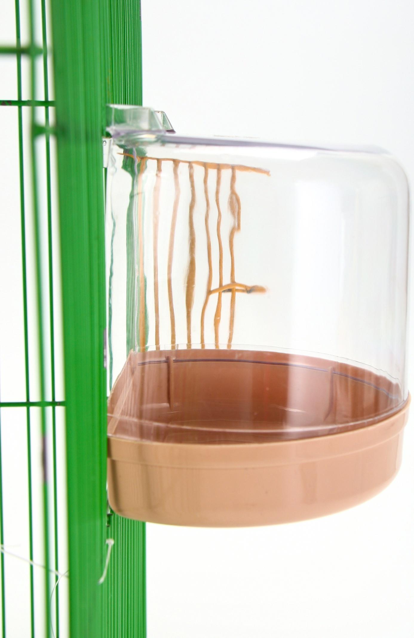 Купалка для птиц, внешняя 12 х 9 х 11 см, бежевая