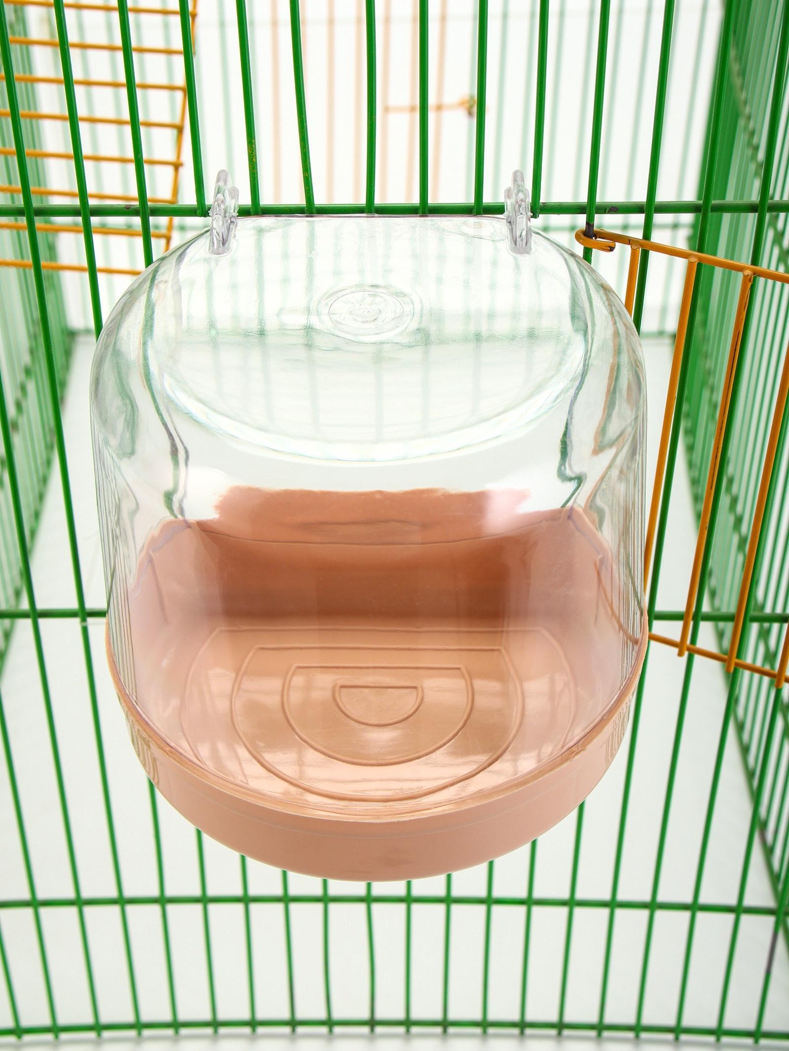 Купалка для птиц, внешняя 12 х 9 х 11 см, бежевая