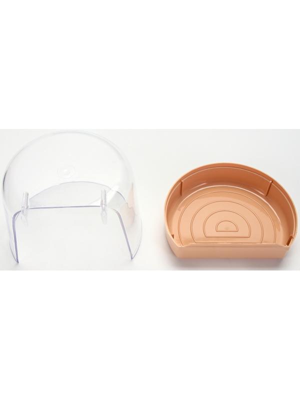 Купалка для птиц, внешняя 12 х 9 х 11 см, бежевая