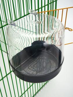 Купалка для птиц, внешняя 12 х 9 х 11 см, серая