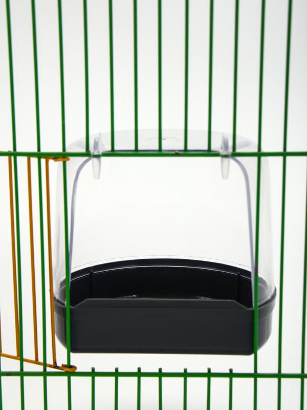 Купалка для птиц, внешняя 12 х 9 х 11 см, серая