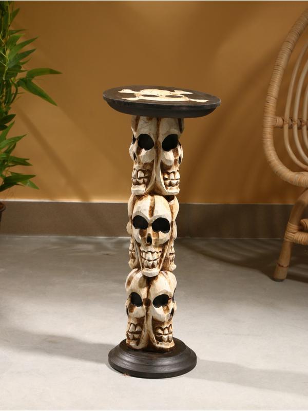 Табурет «Черепушки», 25×25×55.5 см, дерево