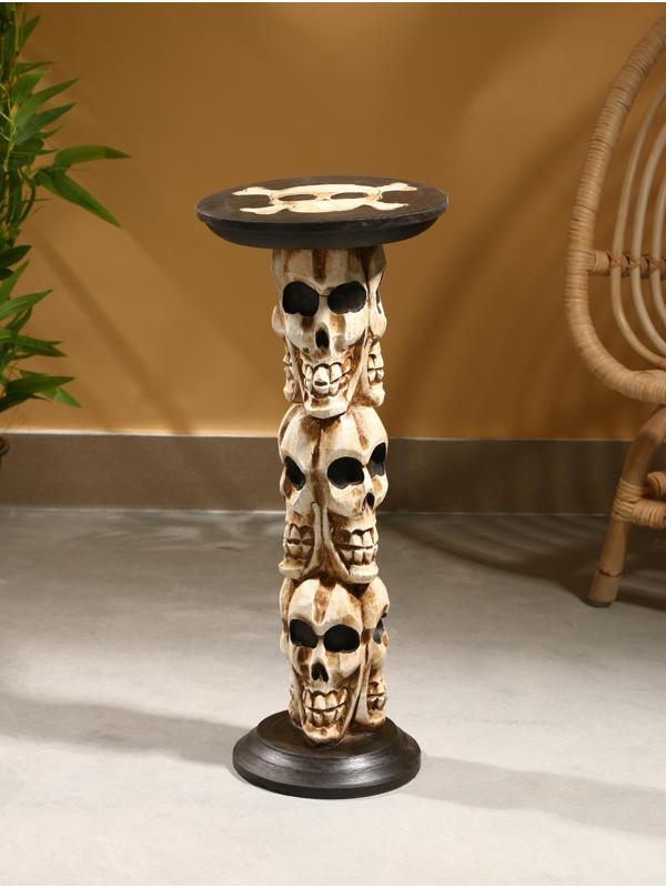 Табурет «Черепушки», 25×25×55.5 см, дерево