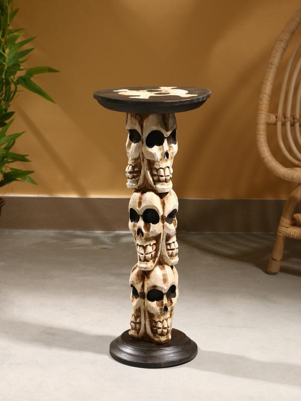 Табурет «Черепушки», 25×25×55.5 см, дерево