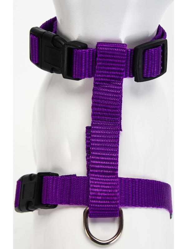 Комплект для кошек, ширина 1,5 см, ОШ 16,5-27 см, ОГ 21-35 см, поводок 120 см, фиолетовый