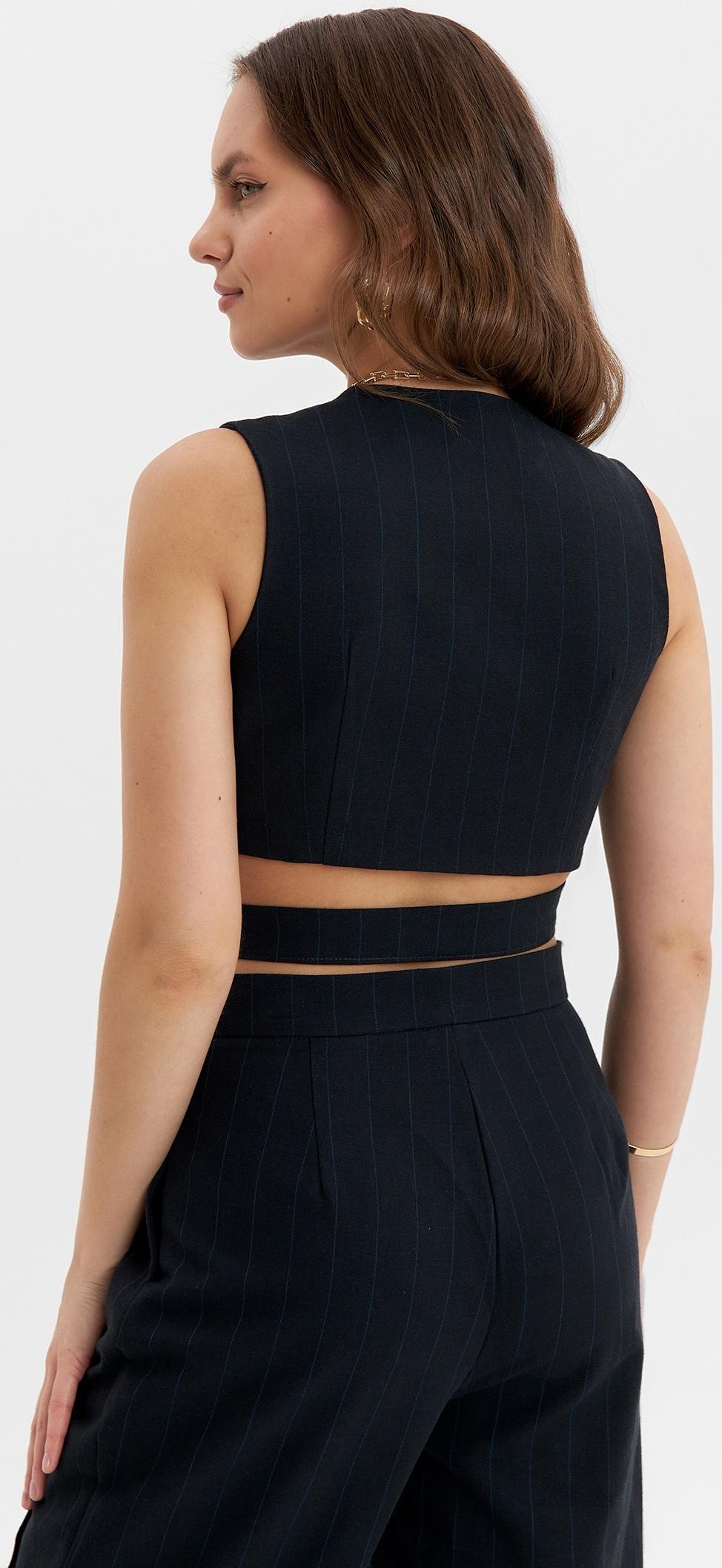 Жилет женский  MINAKU: Modern classic цвет темно-синий, р-р 44