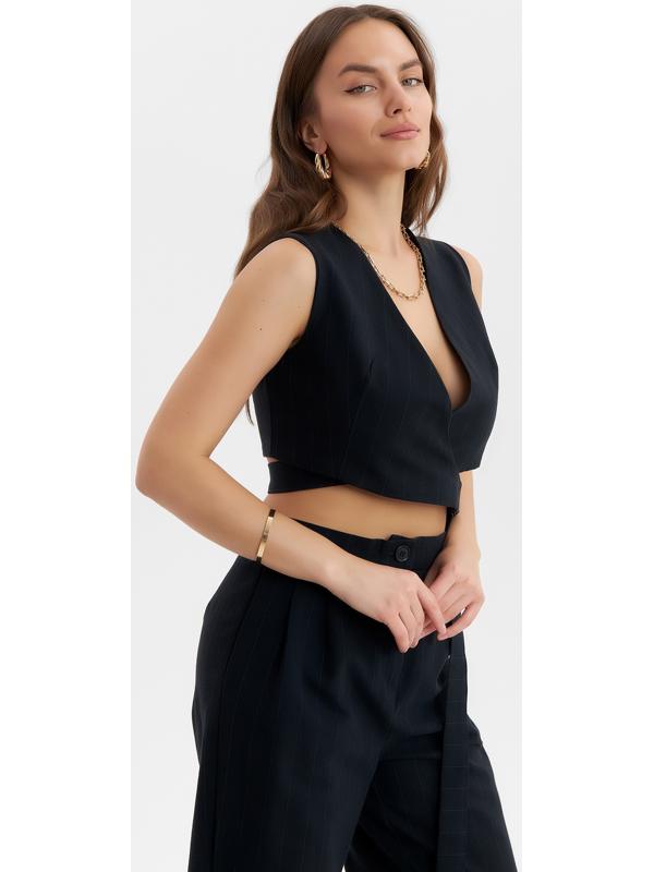 Жилет женский  MINAKU: Modern classic цвет темно-синий, р-р 44