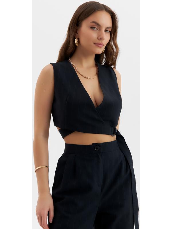 Жилет женский  MINAKU: Modern classic цвет темно-синий, р-р 44