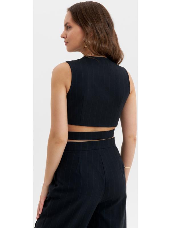 Жилет женский  MINAKU: Modern classic цвет темно-синий, р-р 44