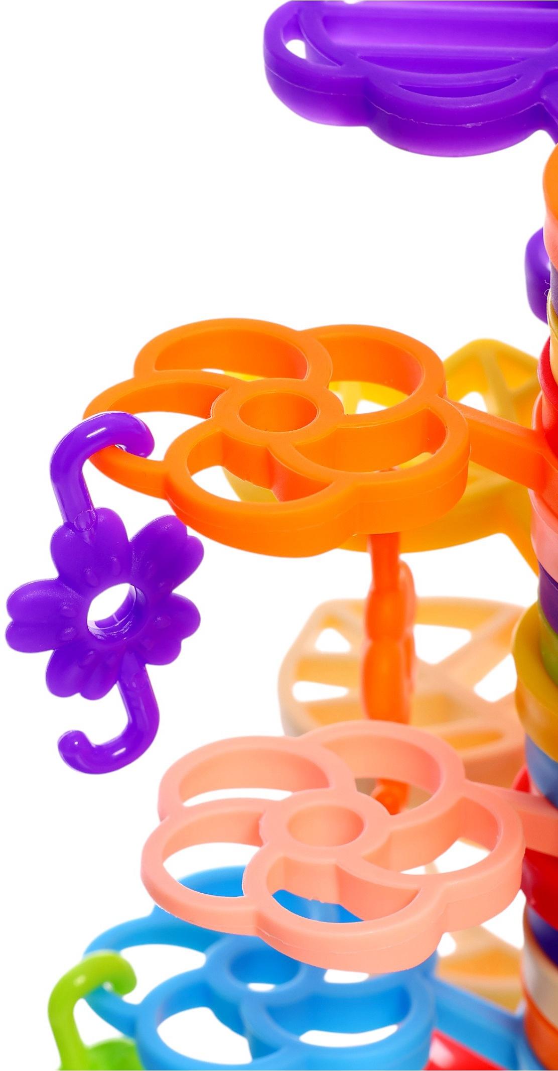 Конструктор развивающий «Листочки», с заданиями, 42 детали