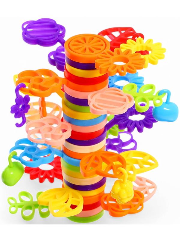 Конструктор развивающий «Листочки», с заданиями, 42 детали