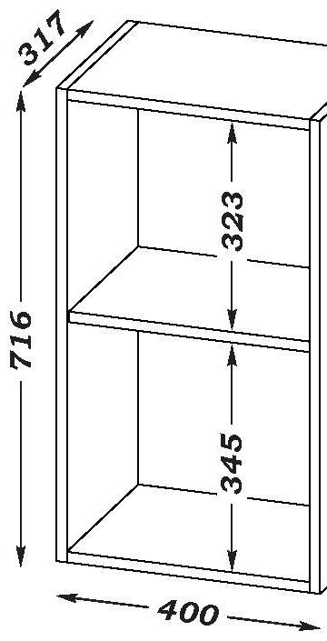 Шкаф навесной «Ника», 400×317×746 мм, цвет коричневый софт МДФ/дуб вотан