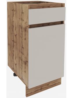 Шкаф напольный «Ника», с ящиком, 400×477×816 мм, цвет бежевый софт МДФ/дуб вотан