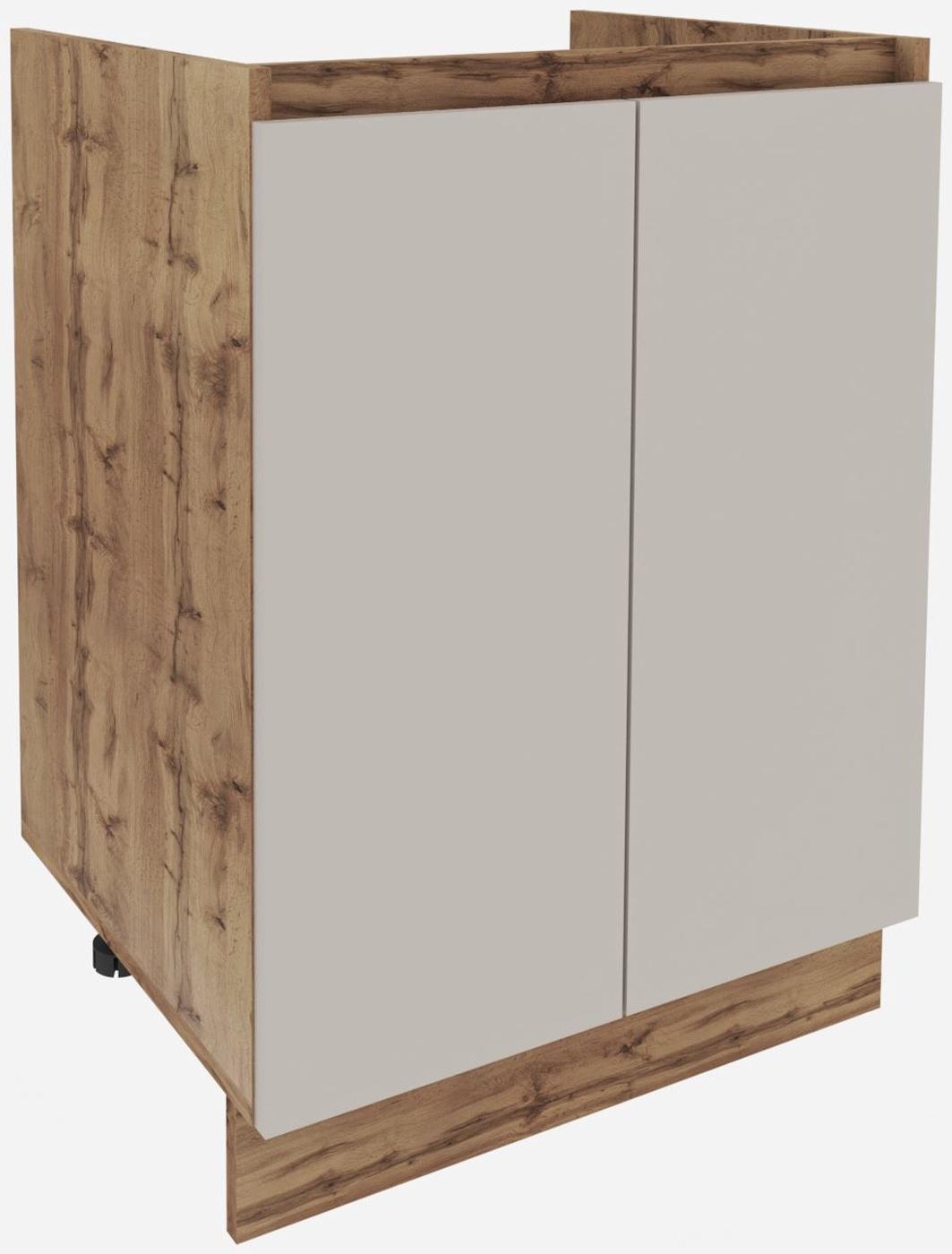 Шкаф под мойку «Ника», 600×477×816 мм, цвет бежевый софт МДФ/дуб вотан