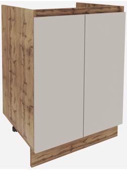 Шкаф под мойку «Ника», 600×477×816 мм, цвет бежевый софт МДФ/дуб вотан