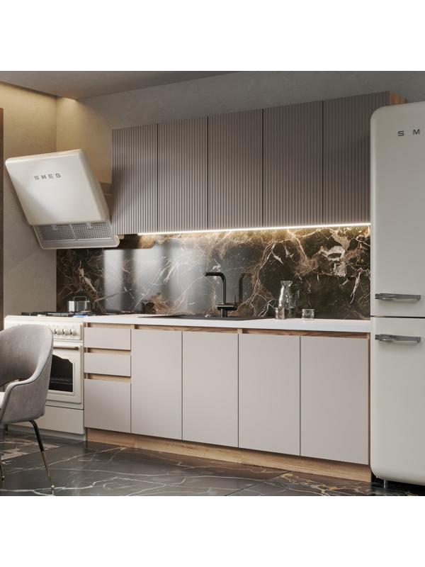 Шкаф под духовой шкаф «Ника», 600×477×816 мм, цвет бежевый софт МДФ/дуб вотан