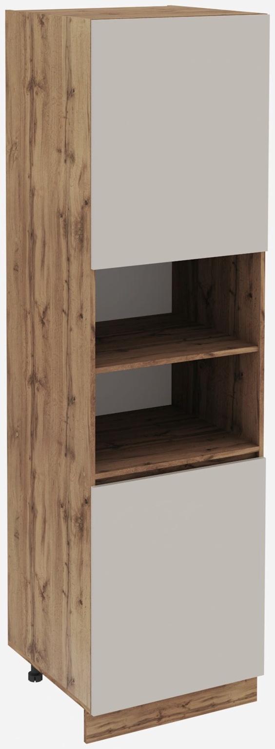 Пенал для кухни «Ника», 600×576×2132 мм, цвет бежевый софт МДФ/дуб вотан