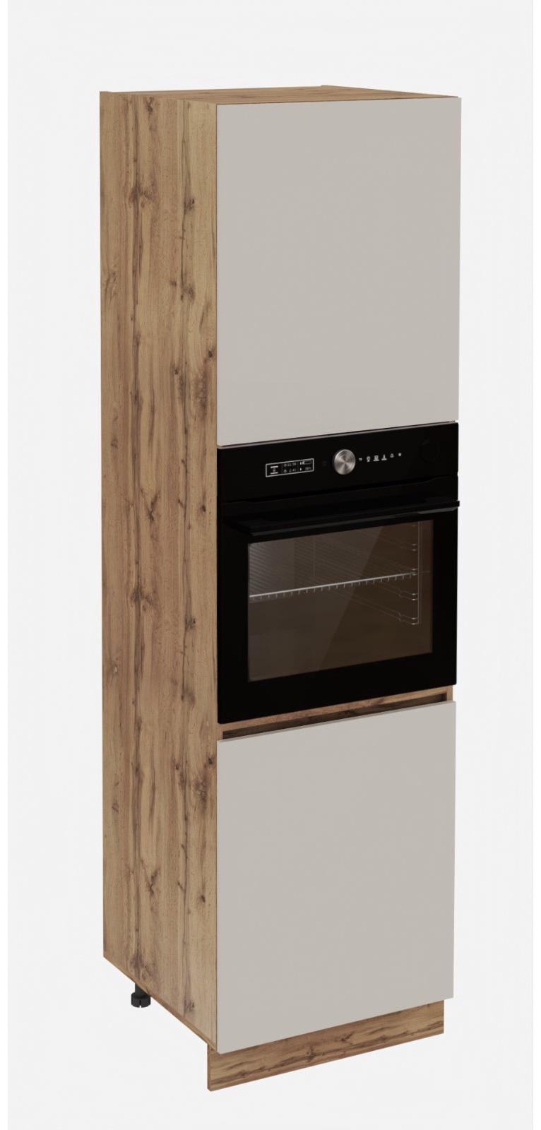 Пенал для кухни «Ника», 600×576×2132 мм, цвет бежевый софт МДФ/дуб вотан