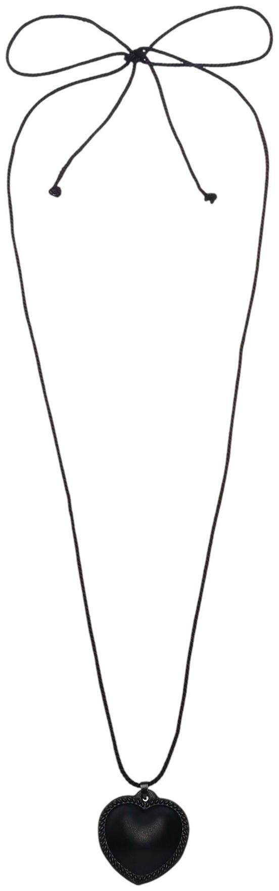 Портупея с кулоном «Сердечко» кожа, трансформер, чёрная, 150 см