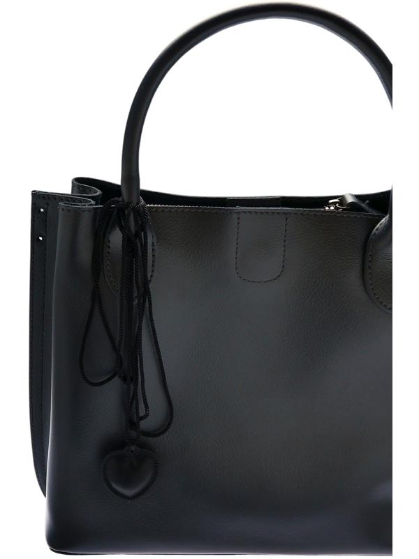 Портупея с кулоном «Сердечко» кожа, трансформер, чёрная, 150 см