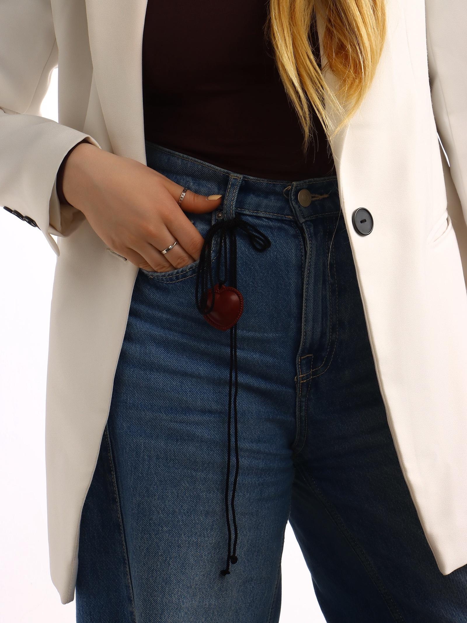 Портупея с кулоном «Сердечко» кожа, трансформер, бордовая, 150 см