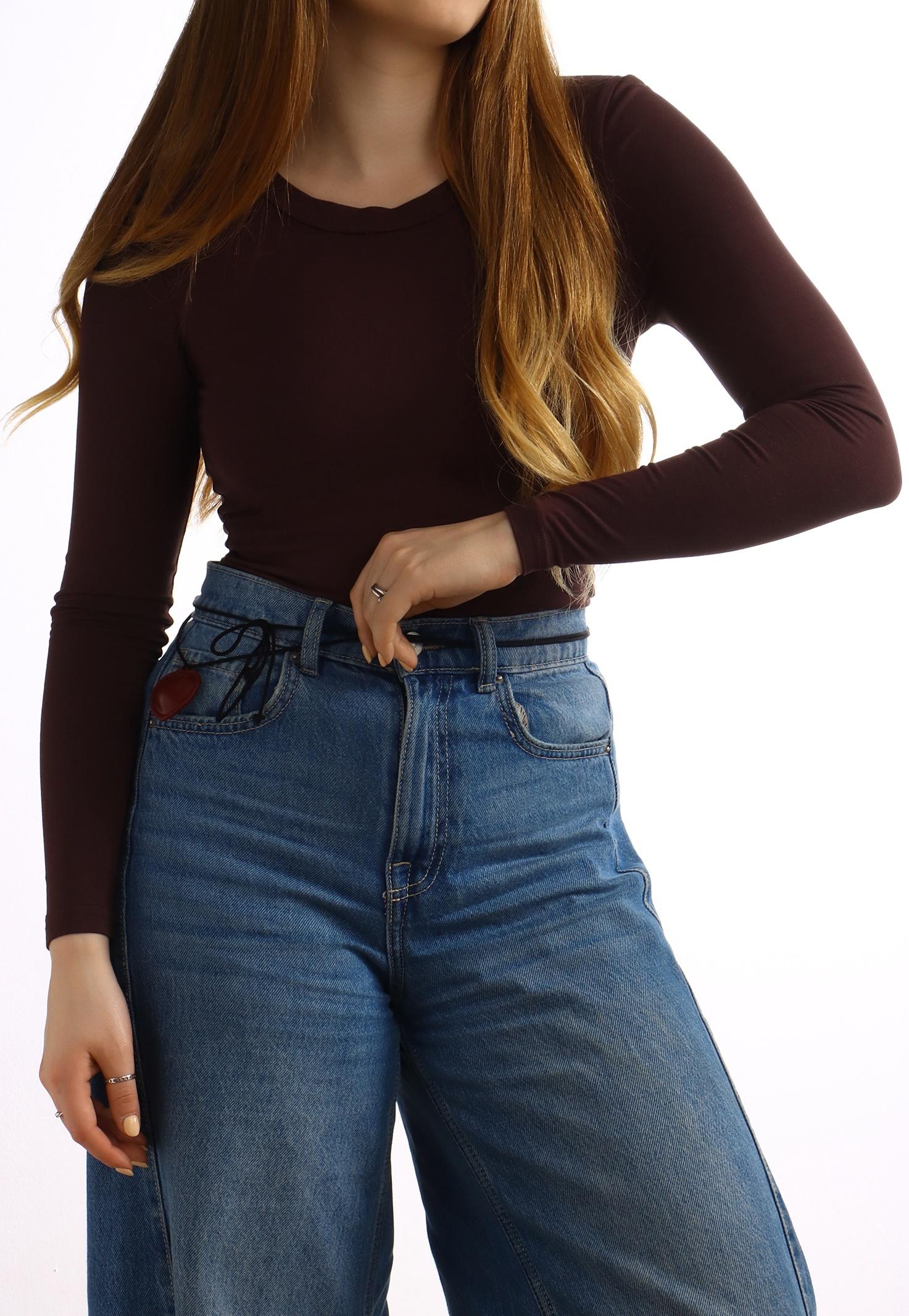 Портупея с кулоном «Сердечко» кожа, трансформер, бордовая, 150 см