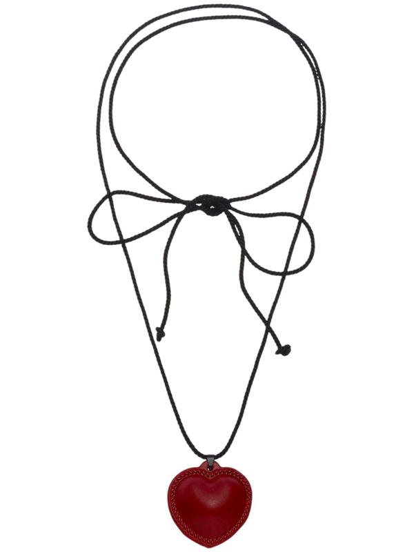 Портупея с кулоном «Сердечко» кожа, трансформер, бордовая, 150 см