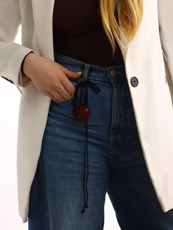 Портупея с кулоном «Сердечко» кожа, трансформер, бордовая, 150 см