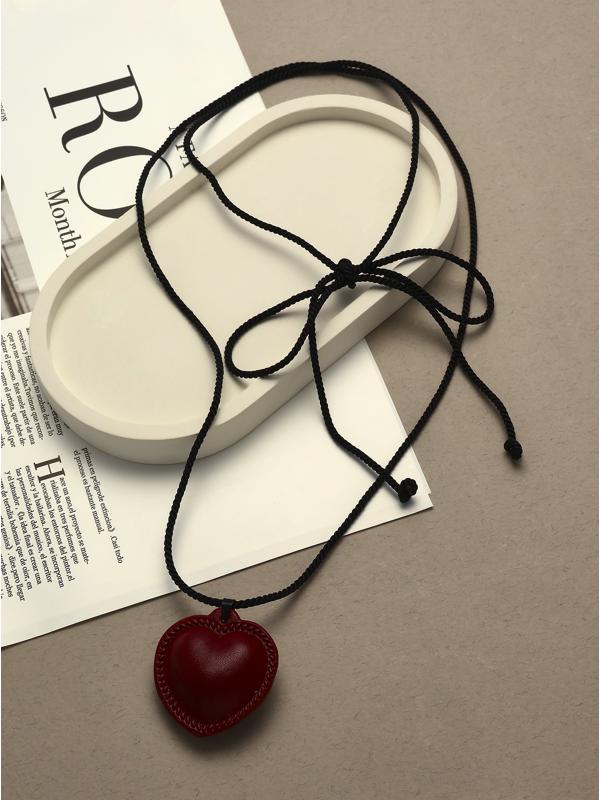 Портупея с кулоном «Сердечко» кожа, трансформер, бордовая, 150 см