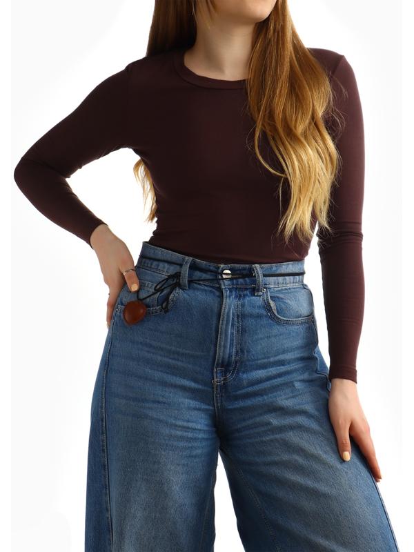 Портупея с кулоном «Сердечко» кожа, трансформер, коричневая, 150 см