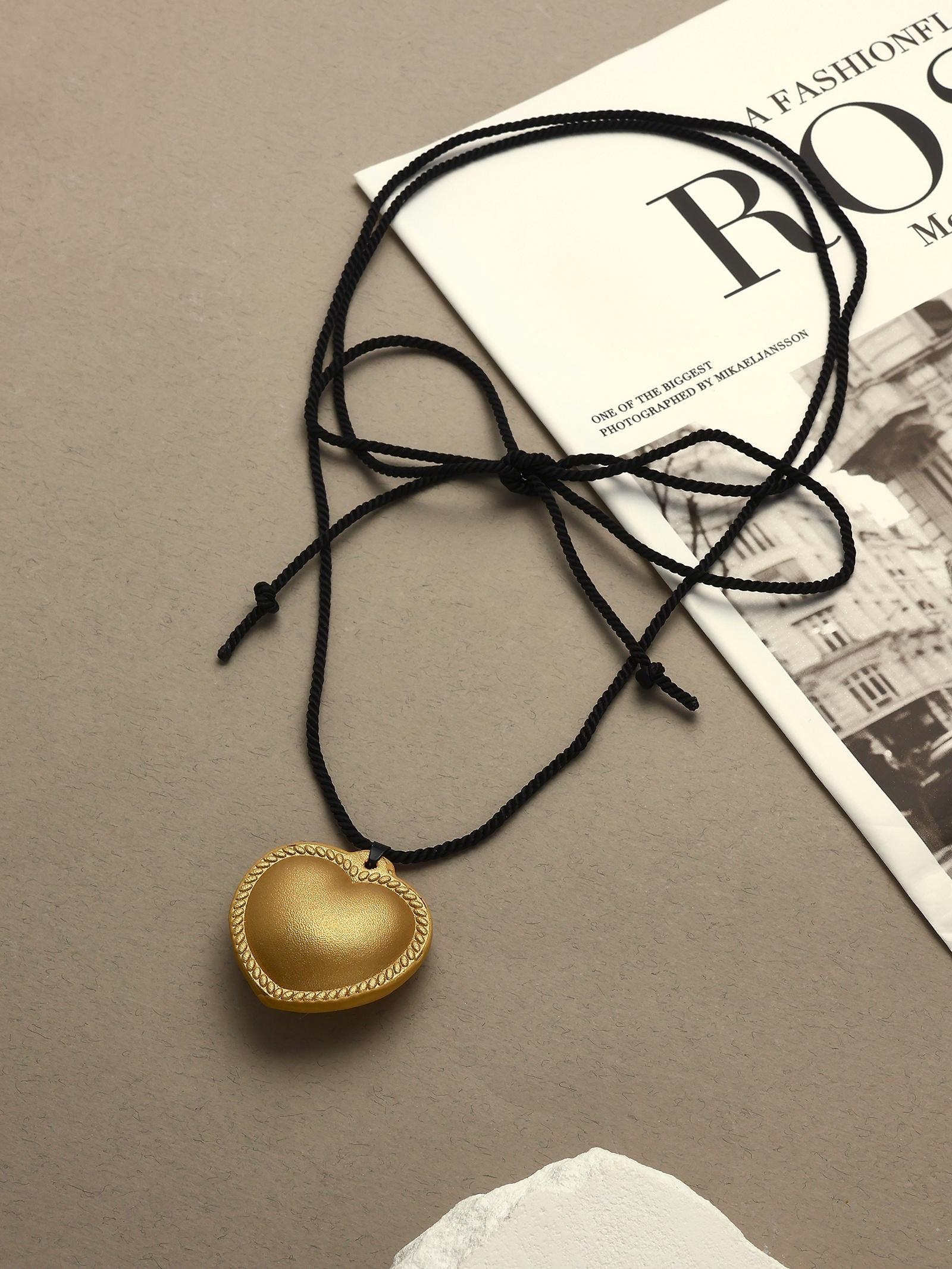 Портупея с кулоном «Сердечко» кожа, трансформер, цвет золото, 150 см