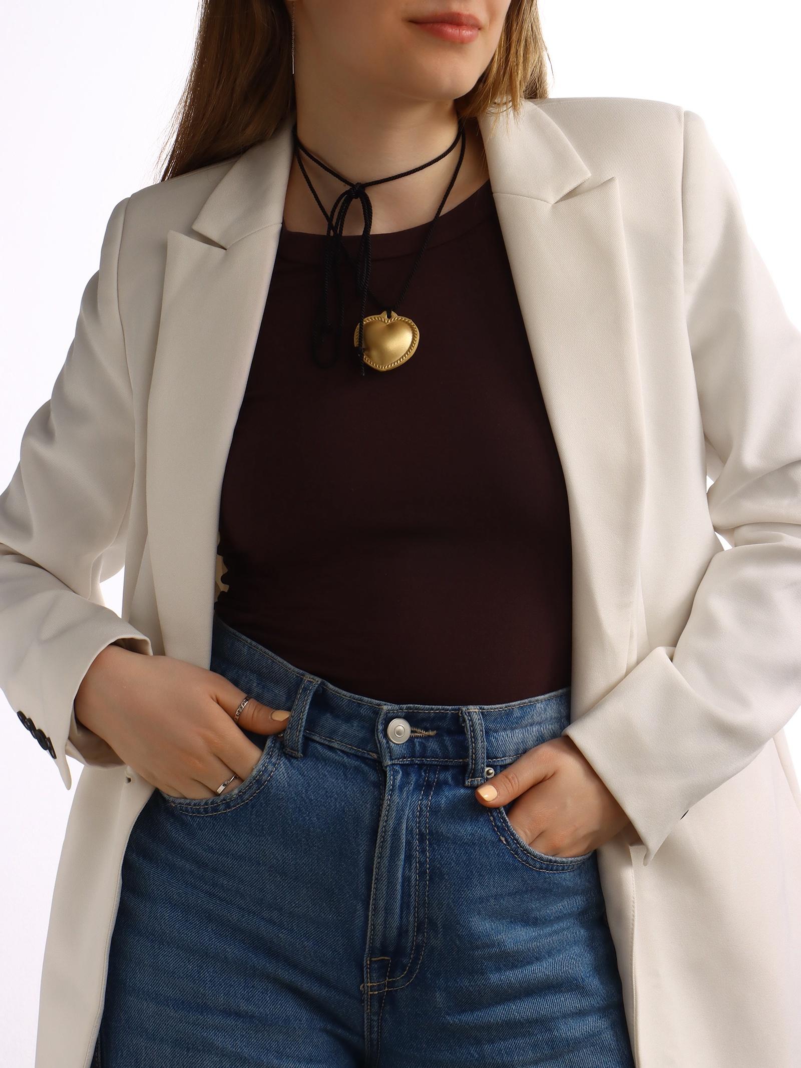 Портупея с кулоном «Сердечко» кожа, трансформер, цвет золото, 150 см