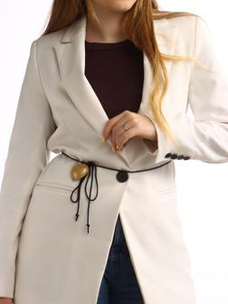 Портупея с кулоном «Сердечко» кожа, трансформер, цвет золото, 150 см