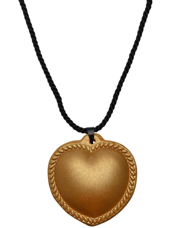 Портупея с кулоном «Сердечко» кожа, трансформер, цвет золото, 150 см