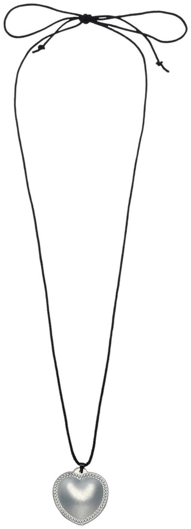 Портупея с кулоном «Сердечко» кожа, трансформер, цвет серебро, 150 см