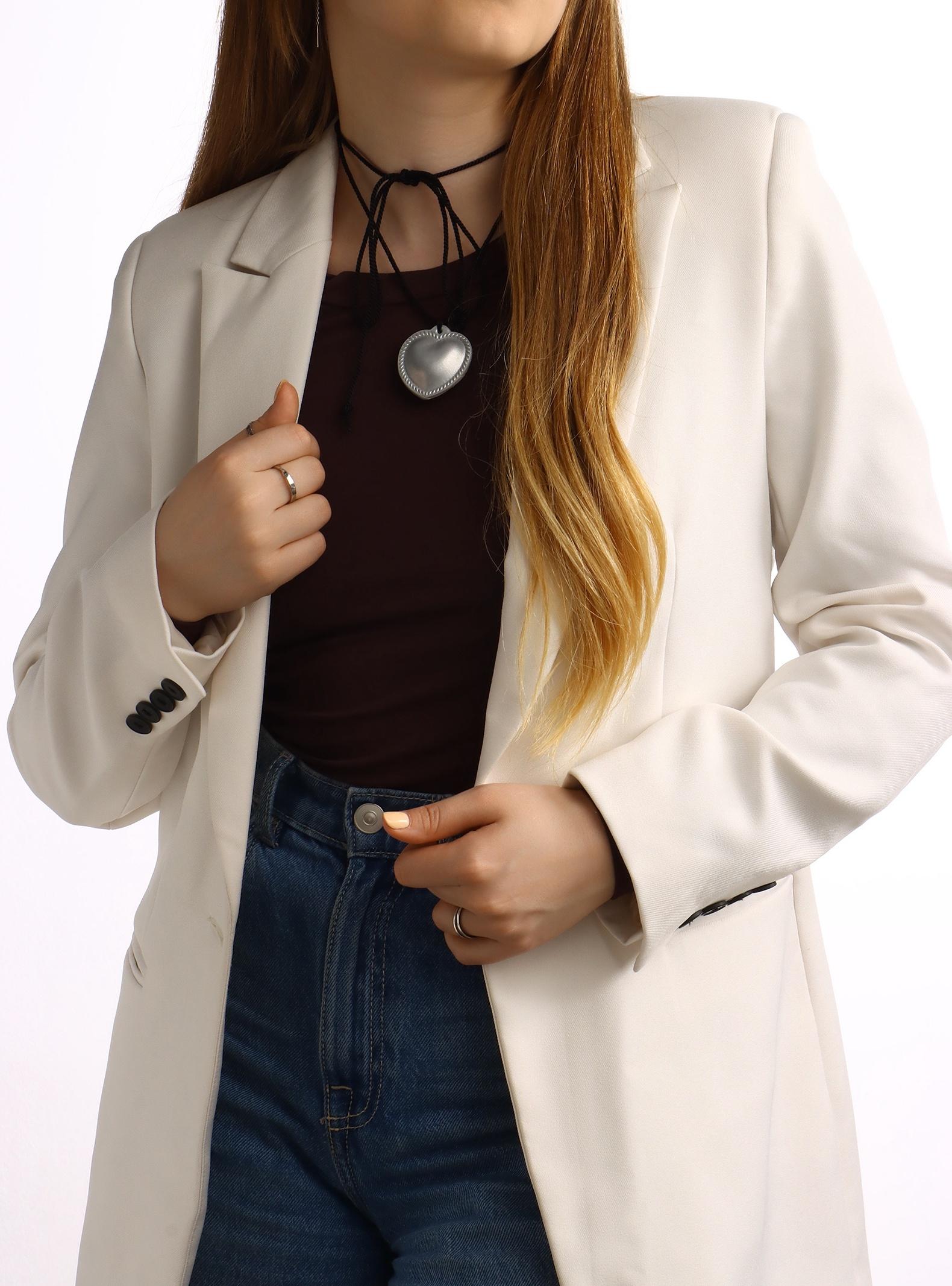 Портупея с кулоном «Сердечко» кожа, трансформер, цвет серебро, 150 см