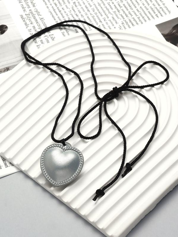 Портупея с кулоном «Сердечко» кожа, трансформер, цвет серебро, 150 см