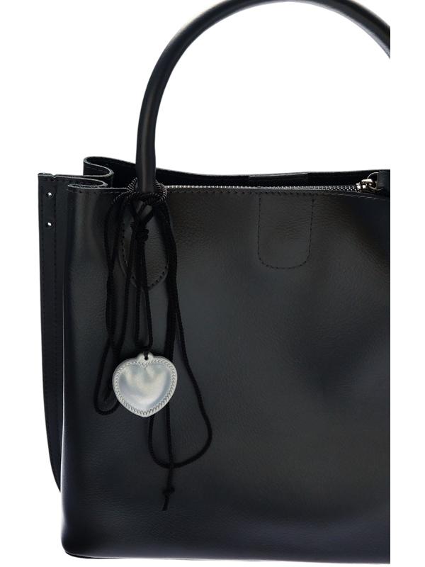 Портупея с кулоном «Сердечко» кожа, трансформер, цвет серебро, 150 см