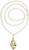 Портупея жемчужная с кулоном «Ракушка», 129 см, белая в золоте