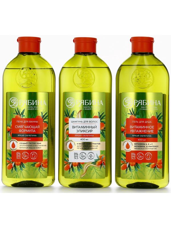 Пена для ванны, смягчающая формула, аромат облепихи, 400 мл, Рябина