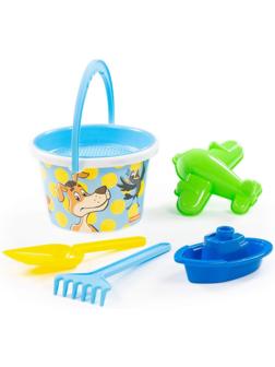 Песочный набор «Простоквашино», 6 предметов: ведро, ситечко, лопатка, грабельки, формочка, кораблик, МИКС
